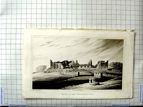 Old antique print frankland - print,