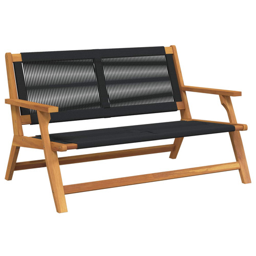 Garden bench black solid - black,