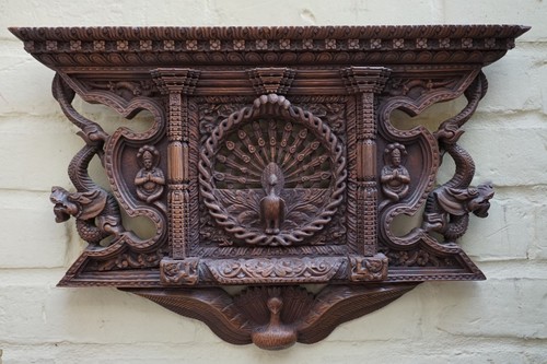 Nepalese carved pierced wood - pierced,