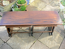Solid Oak Nest of 3 Tables