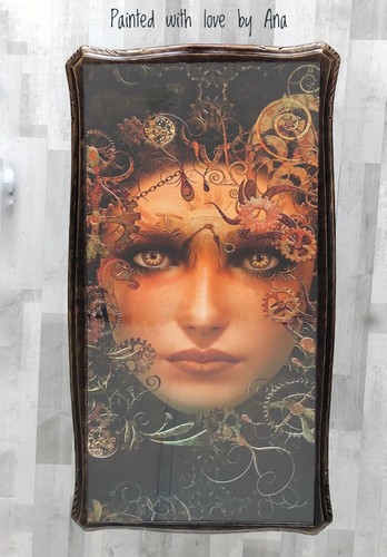Vintage coffee table painted - ,
