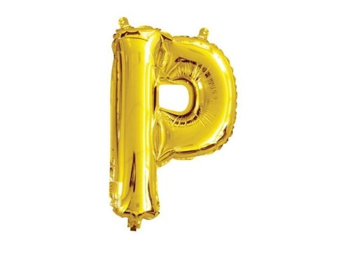 Gold giant letter p - gold, 16"