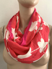 KATE SPADE Fine Wool And Cashmere Mix Red Floral Print Snood Wrap Scarf RARE