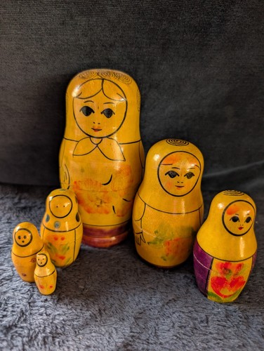 Retro russian matryoska wooden - russian,