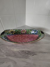 Maling Lustre Ware Ceramic  Oval Dish Primrose Pattern