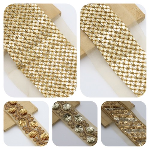 Meter metallic gold sequence - metallic,