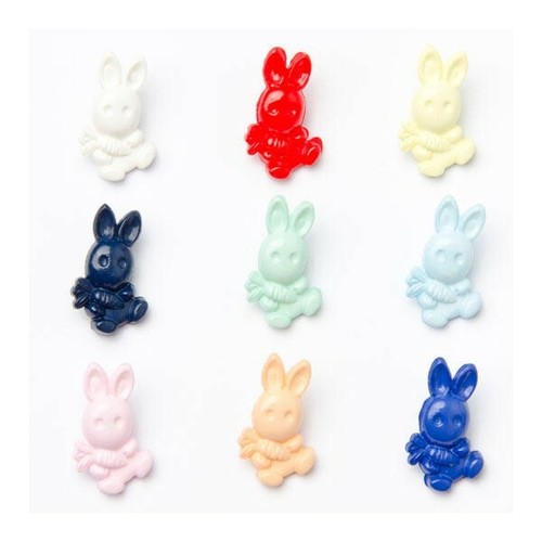 Bunny rabbit carrot button - rabbit,