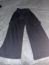 Zara Girls Wide Leg Navy Blue Size 8 Bottoms Trousers