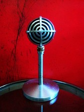 Vintage RARE 1930's Shure 730A Crystal microphone w E.V stand Billie Holiday