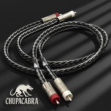 CHUPACABRA RCA CABLES OCC 5N PURE SILVER 12 CORE INTERCONNECT CABLE