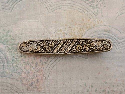 Toledo damascene tie - damascene, clip