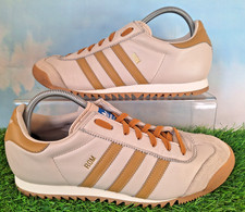 2011 ADIDAS ORIGINALS ROM TRAINERS SIZE 9 BLISS & RAW SAND BEIGE LEATHER & SUEDE