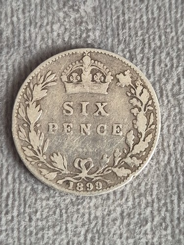 1899 queen victoria sixpence - queen,