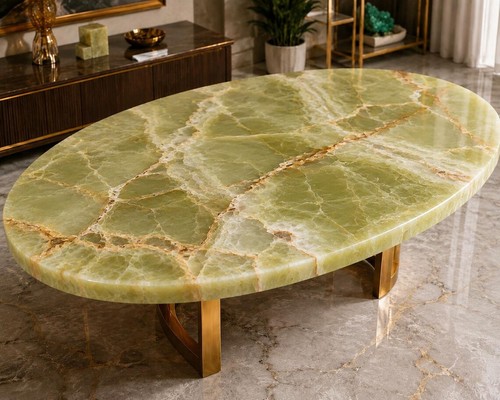 Green onyx coffee table - onyx, |