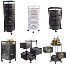 Rotating Storage Rack Trolley