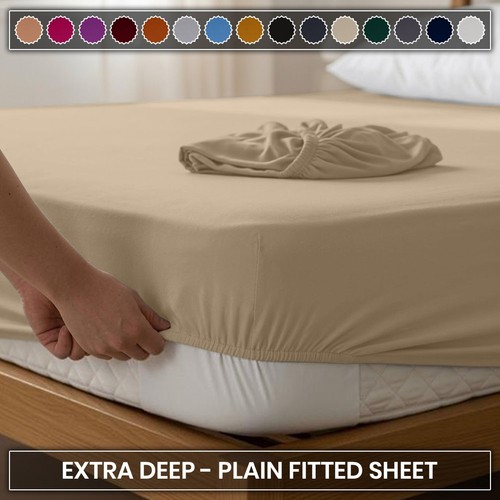 Extra deep 40cm fitted sheet - deep,
