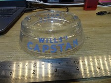 Three x Vintage Wills  Glass Cigarette Advertising Ashtrays