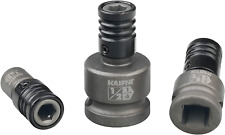 K352 Square Drive Quick-Release Bit Holder Socket Adapters, Impact Grade, 3-Piec