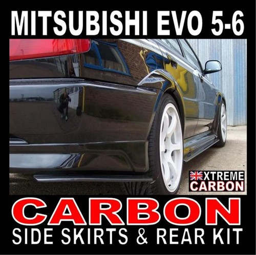 Carbon side skirts rear bumper - side,