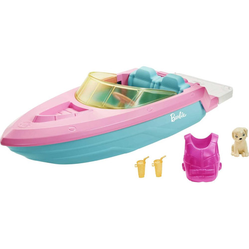 Barbie boat with puppy - boat, and