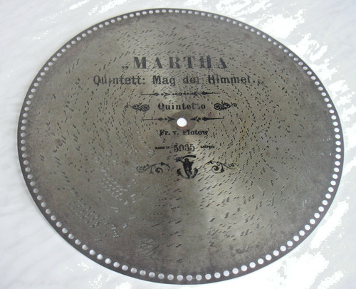 Martha polyphon machine record - martha,