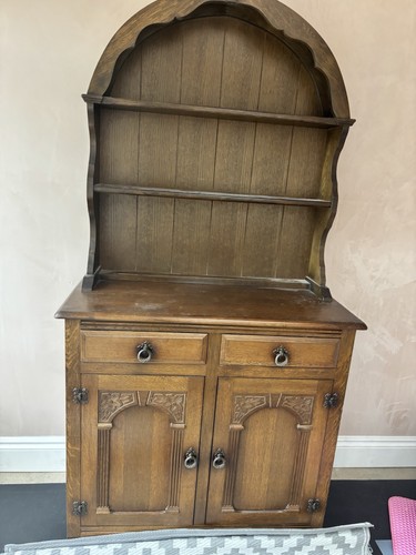 Vintage dark oak dresser dutch - vintage,