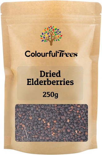 Dried elderberries whole 250g - elderberries,