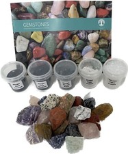 Rock Tumbler Refill Kit. 1 Pound Rocks 3 Grits 1 Polish And Filler Pellets Up14