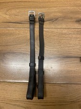 Extra Full 12” Brown Leather Cheek Pieces Silver Fixings 