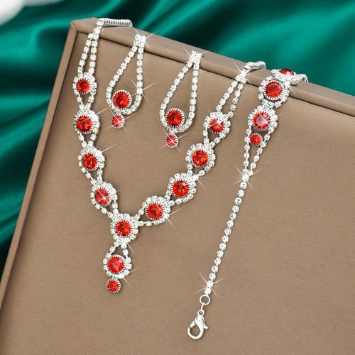 4pcs crystal jewellery set - crystal,
