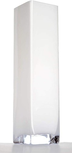 Handmade glass white square