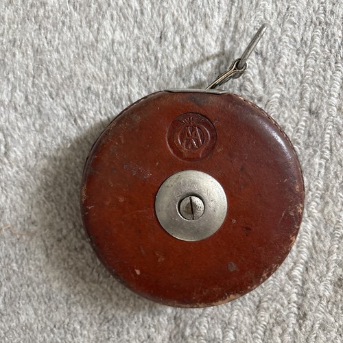 Vintage leather tape measure - vintage,