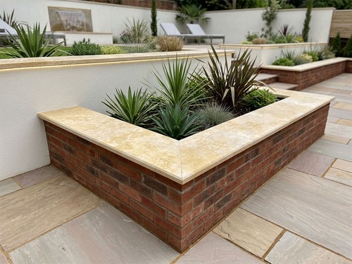 Dark yellow limestone - dark,