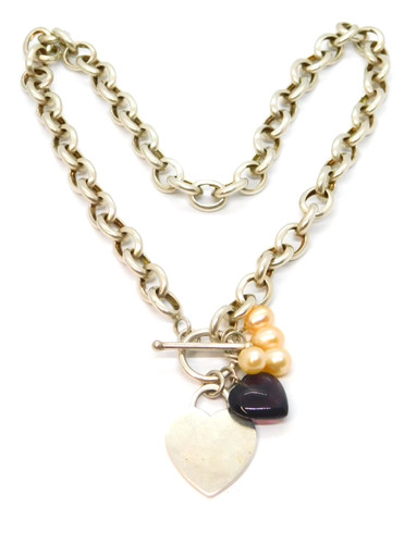 Sterling silver heart - silver,