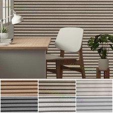 Retro Faux Wood Slat Wall Feature Wall Paper Roll for Livingroom Bedroom Hallway