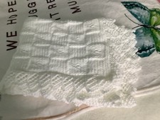 Hand knitted baby shawl