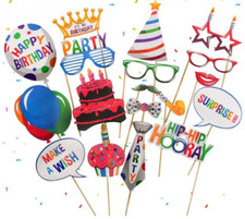 18pcs Selfie Photo Prop Birthday Party Decoration Fancy Dress Costume Wear