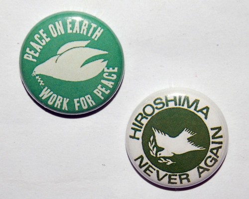 Vintage peace hiroshima - peace, dove