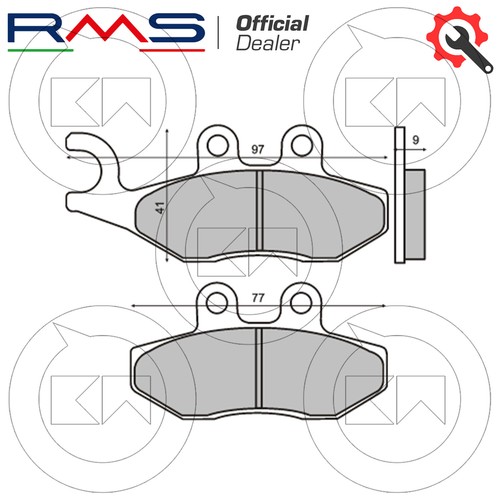 Front brake shoes rms - shoes, piaggio