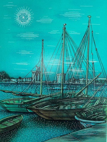 Les voiliers lithograph - les,