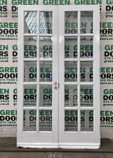 WOODEN FRENCH DOORS PRE-OWNED GLAZED EXTERNAL DOUBLE DOORS HERITAGE FRAME USED