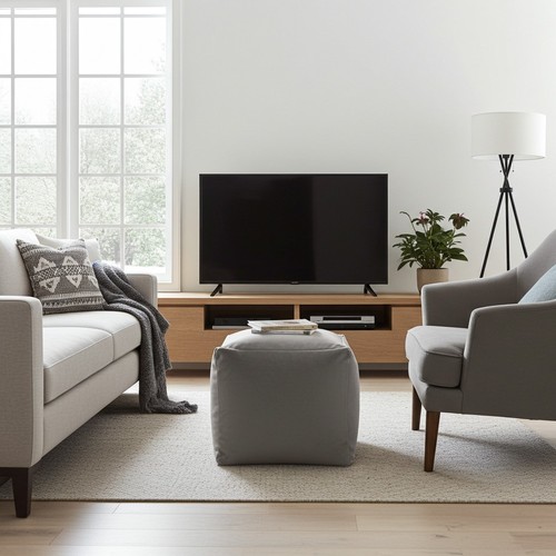 Luxury velvet cube foot stool - cube,