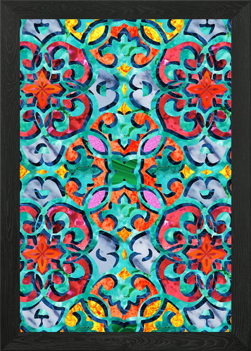 Moroccan mandala tile - moroccan,