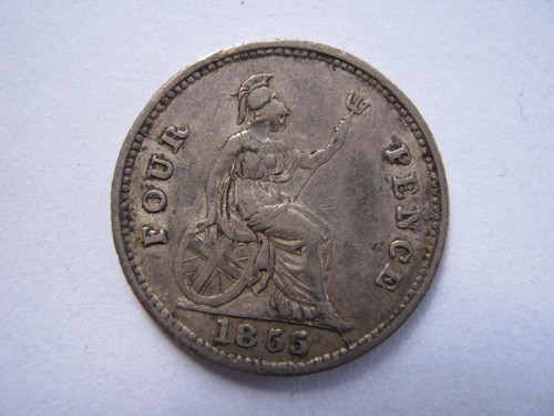 1855 victoria silver groat - victoria, or