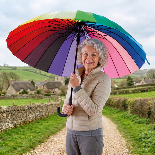 Rib rainbow umbrella - 24,