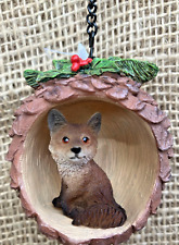 Fox Cub In Pine Cone Hanging