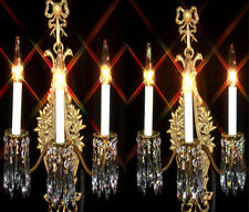 Pair Antique bird Bronze Brass