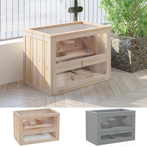 Wooden hamster cage - cage, mice