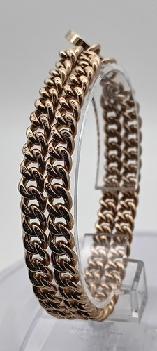 9ct gold double link - double, albert