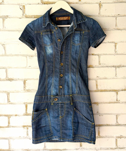 Otostop blue denim collared - blue,